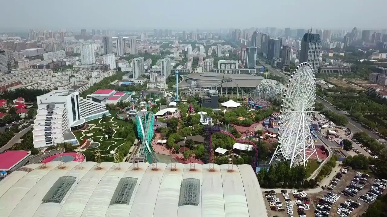 潍坊 地标 航拍素材 山东 潍坊市 城市 商业 风光片 4k视频素材
