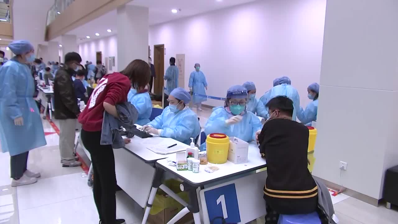 辽宁省大连市高校疫苗接种点视频素材