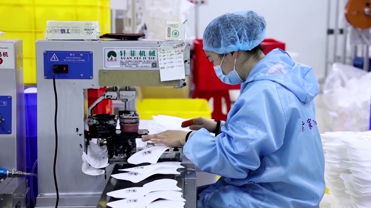 广东工厂内部的生产线视频素材