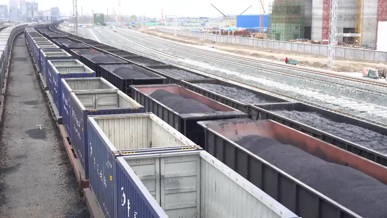 铁路煤炭运输视频素材