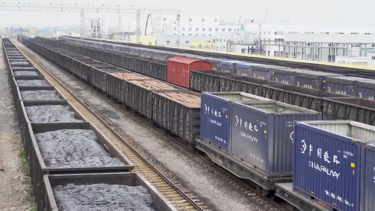 铁路煤炭运输视频素材
