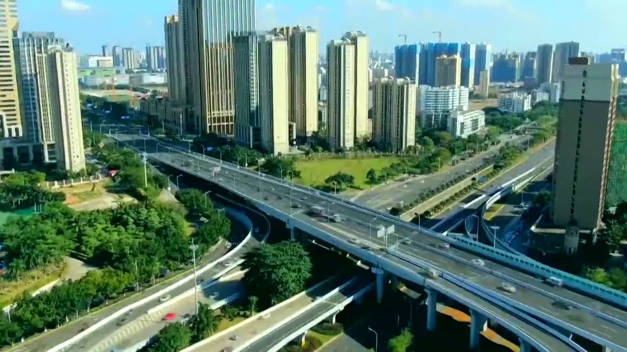 海南省城市交通景观视频素材