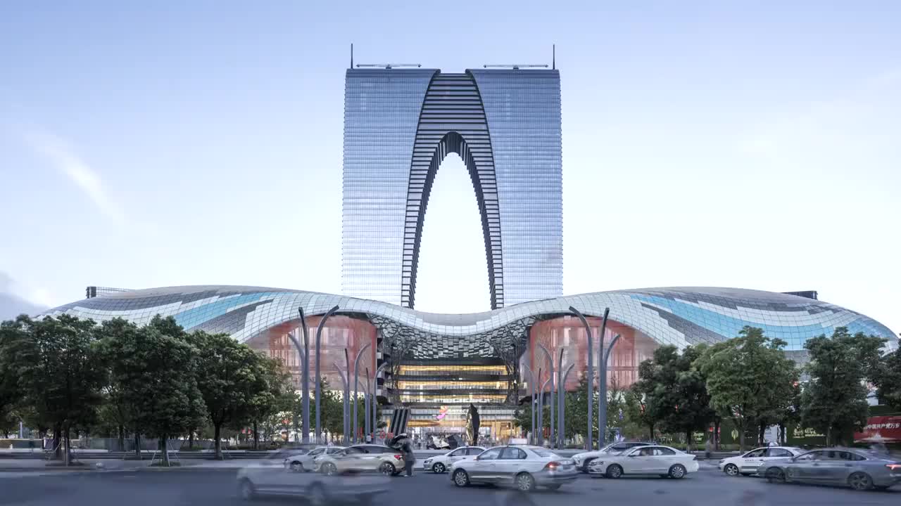 东方之门，苏州中心，延时视频下载