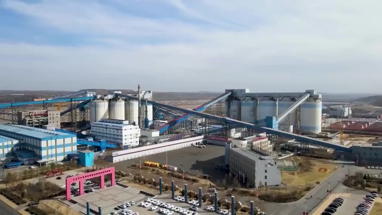 中国火力发电厂航拍视频素材