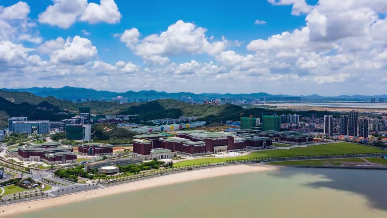 珠海高新区中山大学航拍视频素材