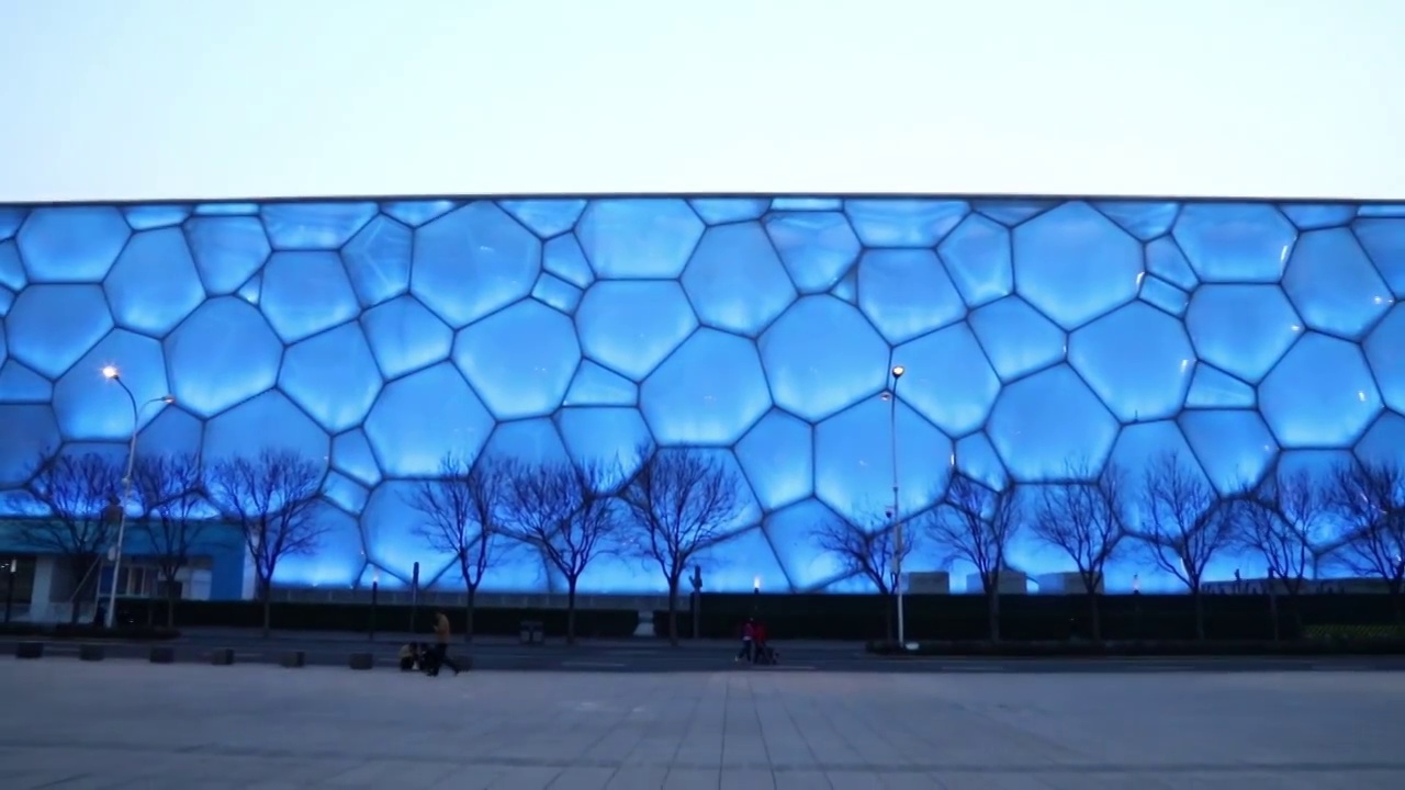 水立方，北京市奥林匹克公园视频素材