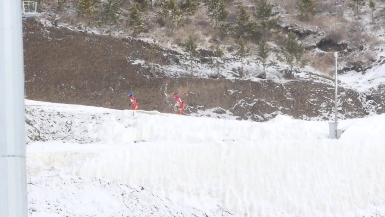 中国冬奥前雪上运动测试视频素材
