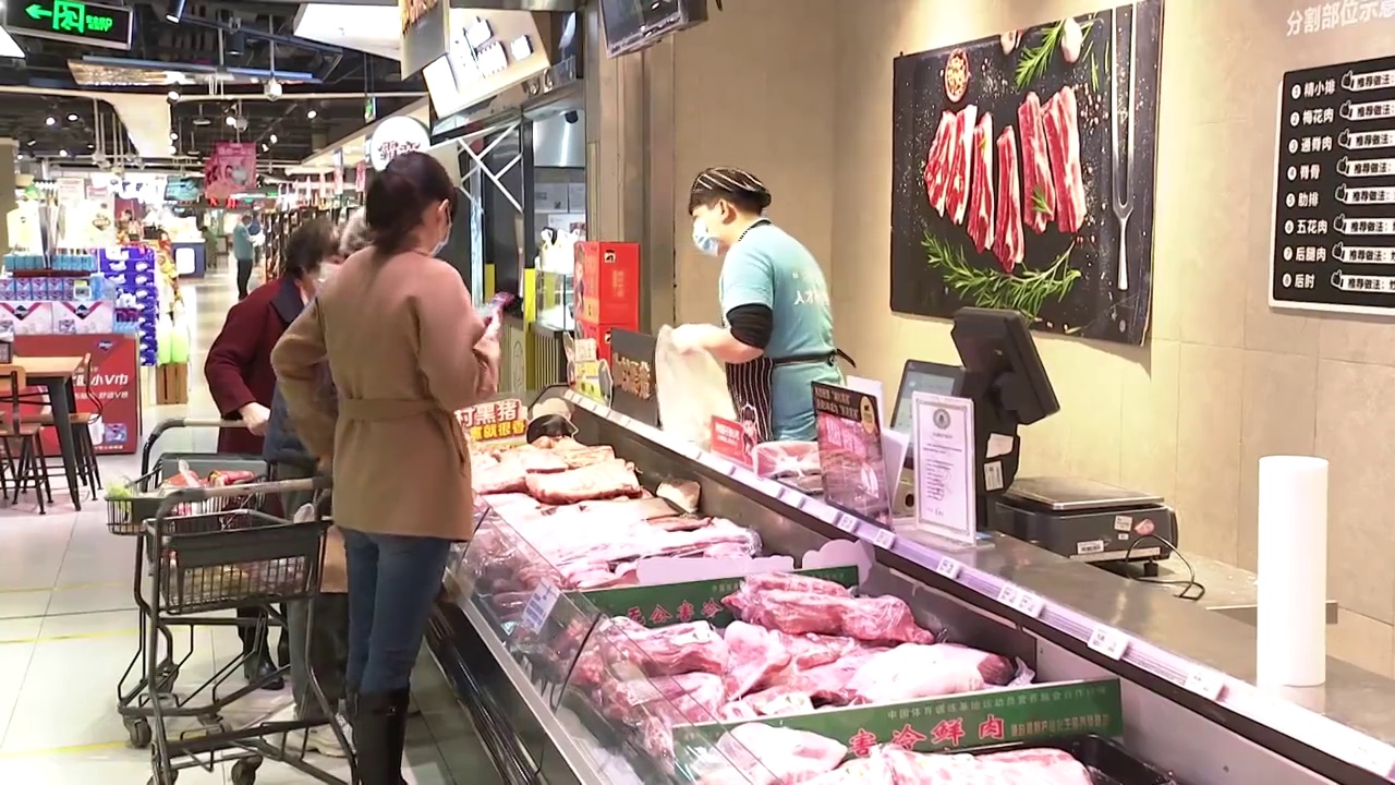 北京超市里的购物者视频素材