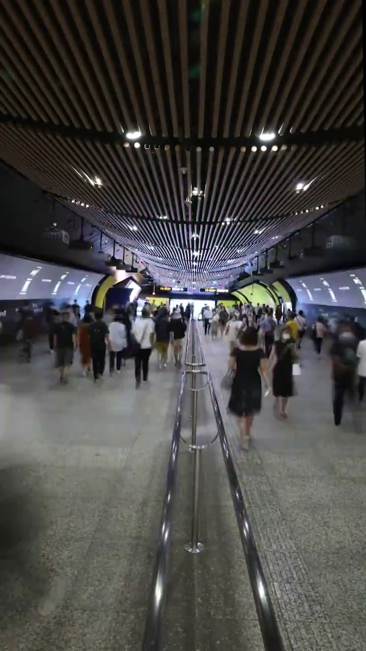 上海地铁站通道人流人群延时视频素材
