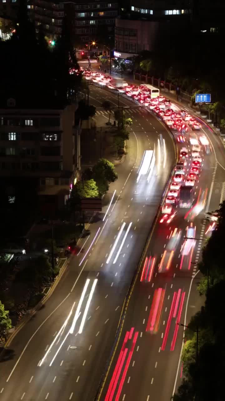 城市道路汽车车流延时视频素材