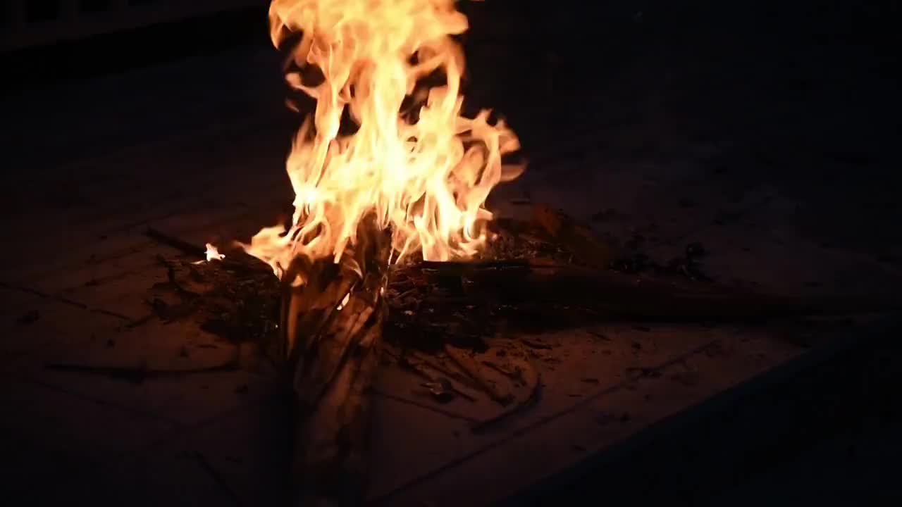 冬天的篝火视频素材