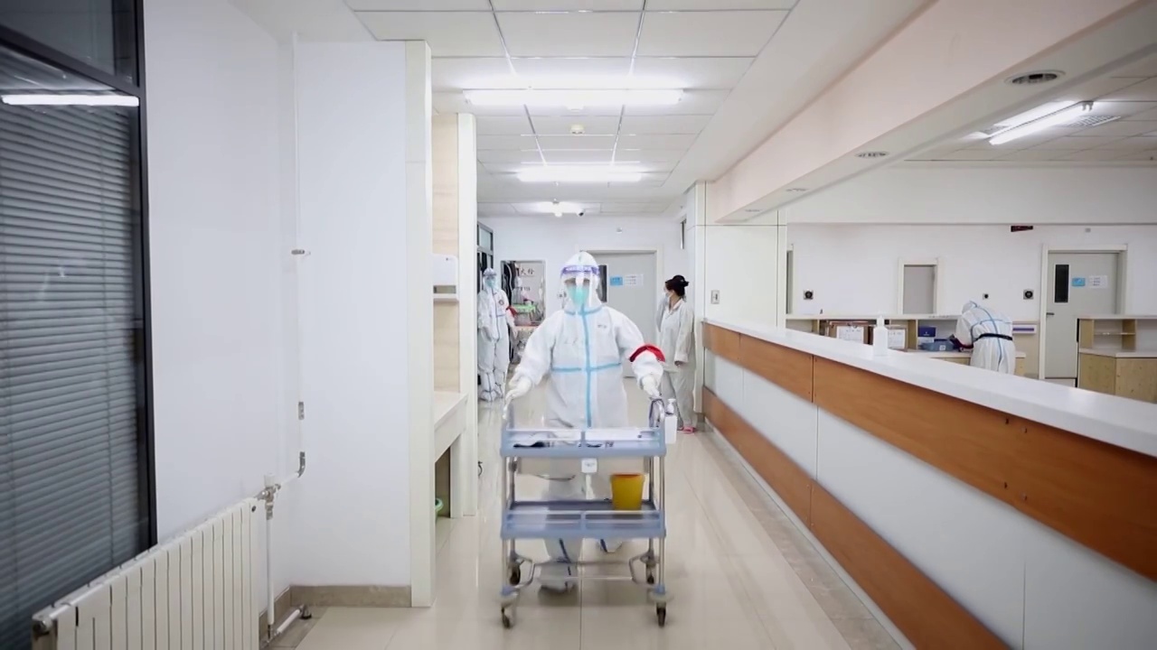 中国医院疫情期间场景视频素材