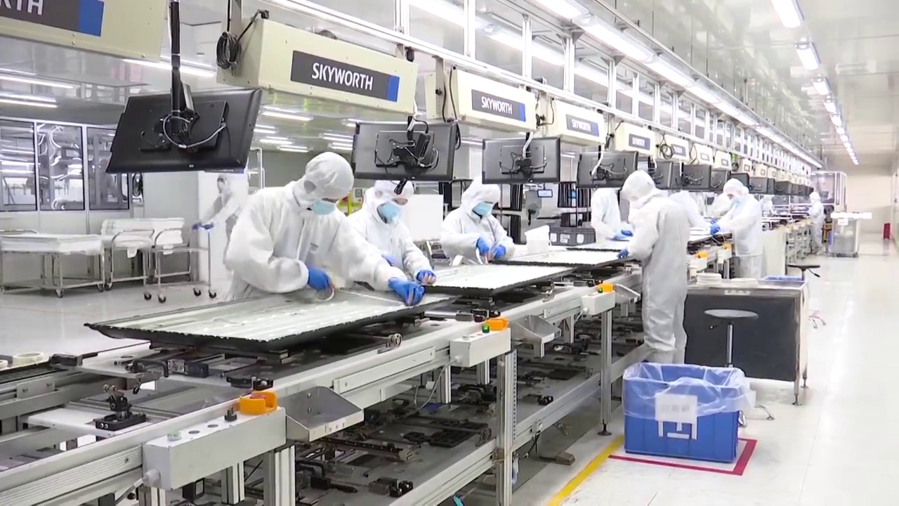 广东省深圳市工厂内的工人视频素材