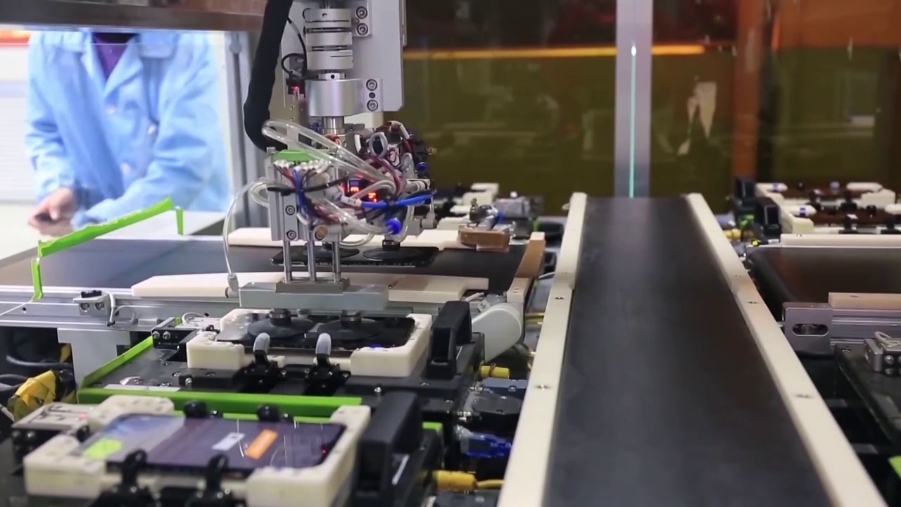 瑞士苏黎世自动化生产线实景拍摄视频素材
