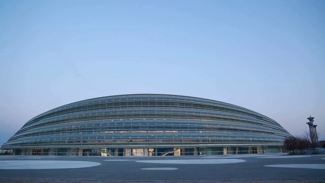 北京冬奥会场馆国家速滑馆视频素材