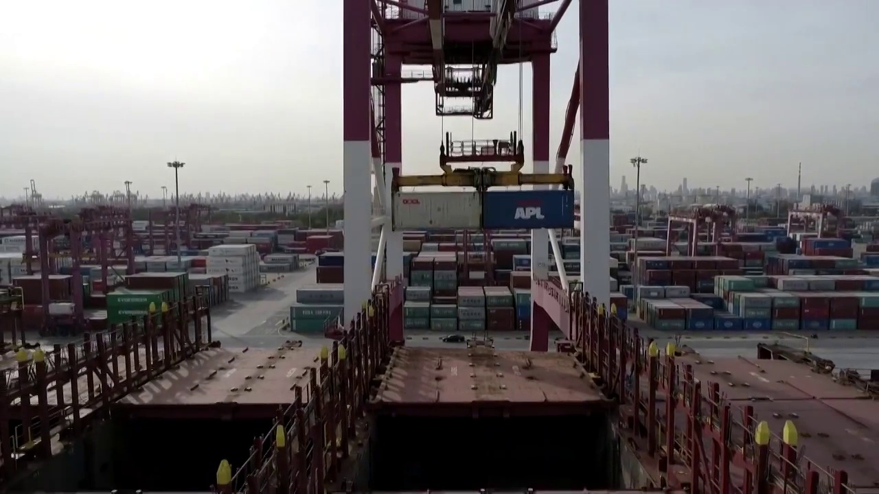 中国港口实景拍摄视频素材