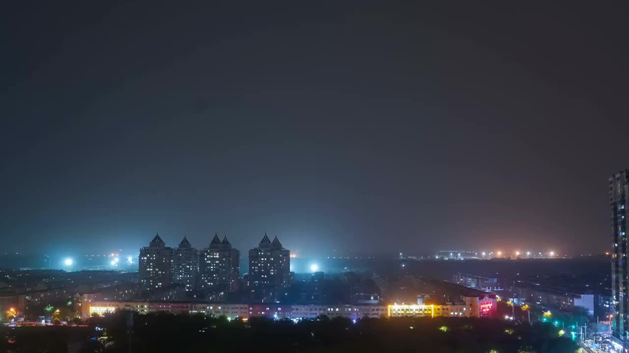 北京闪电天气视频素材