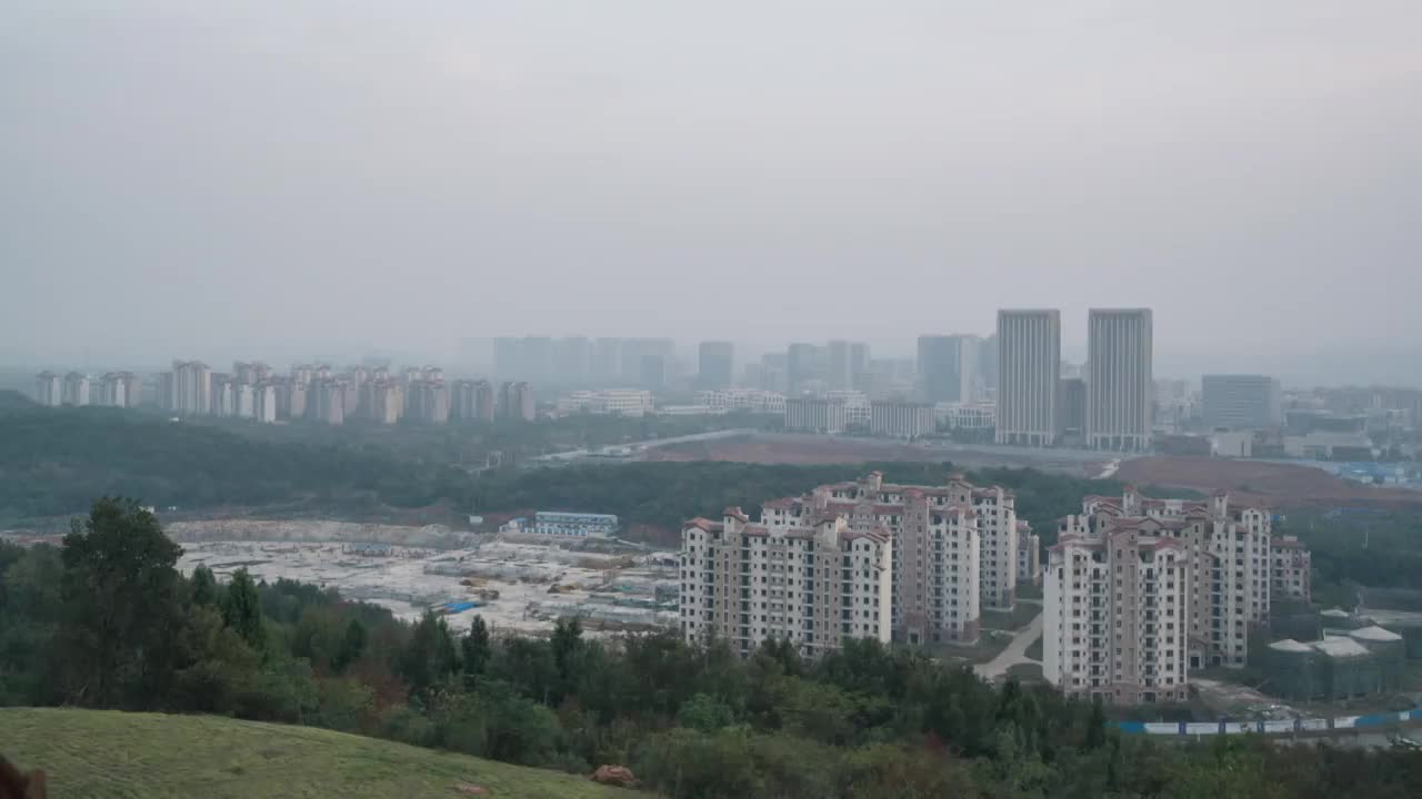 武汉城市外景地拍特殊延时日转夜视频素材