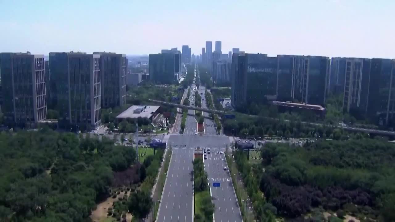 北京交通航拍视频素材