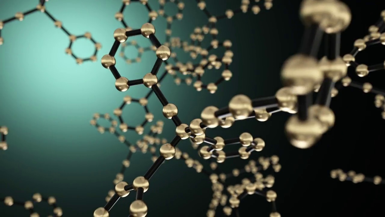 分子结构模型，三维图形视频下载