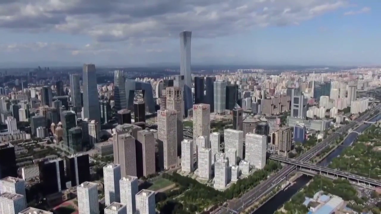 北京城市景观航拍视频素材