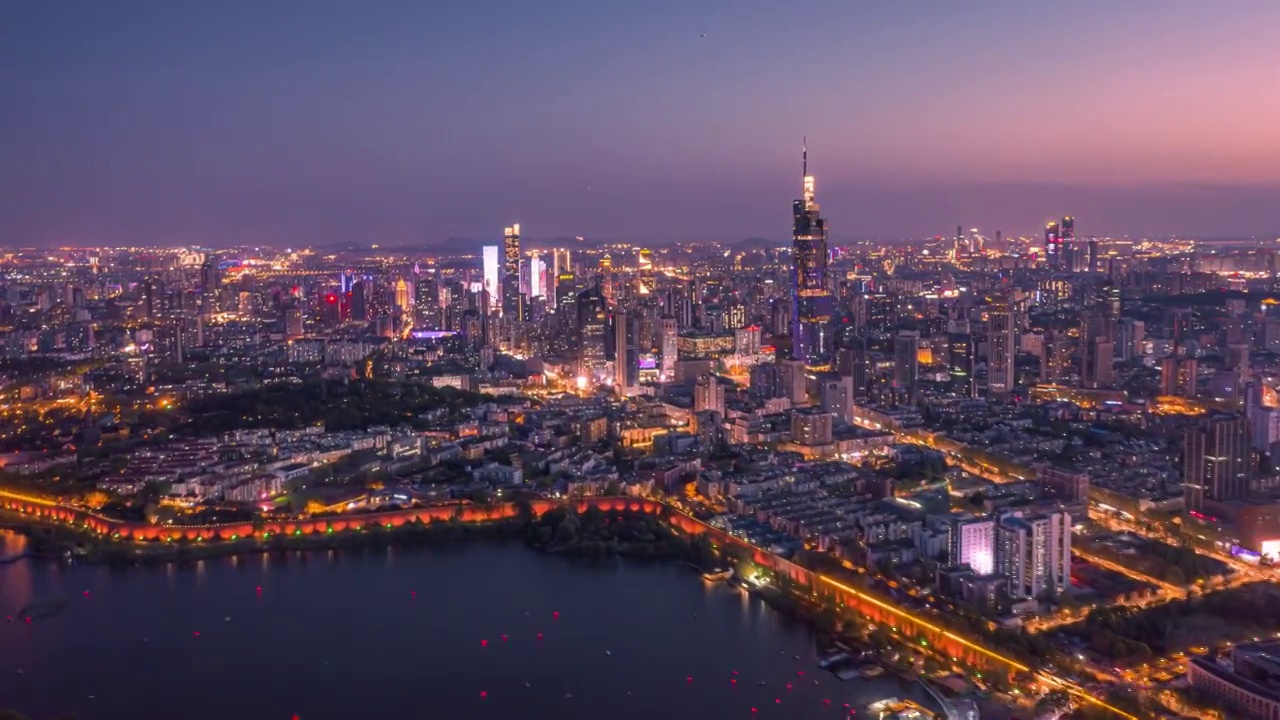 南京城夜景视频素材