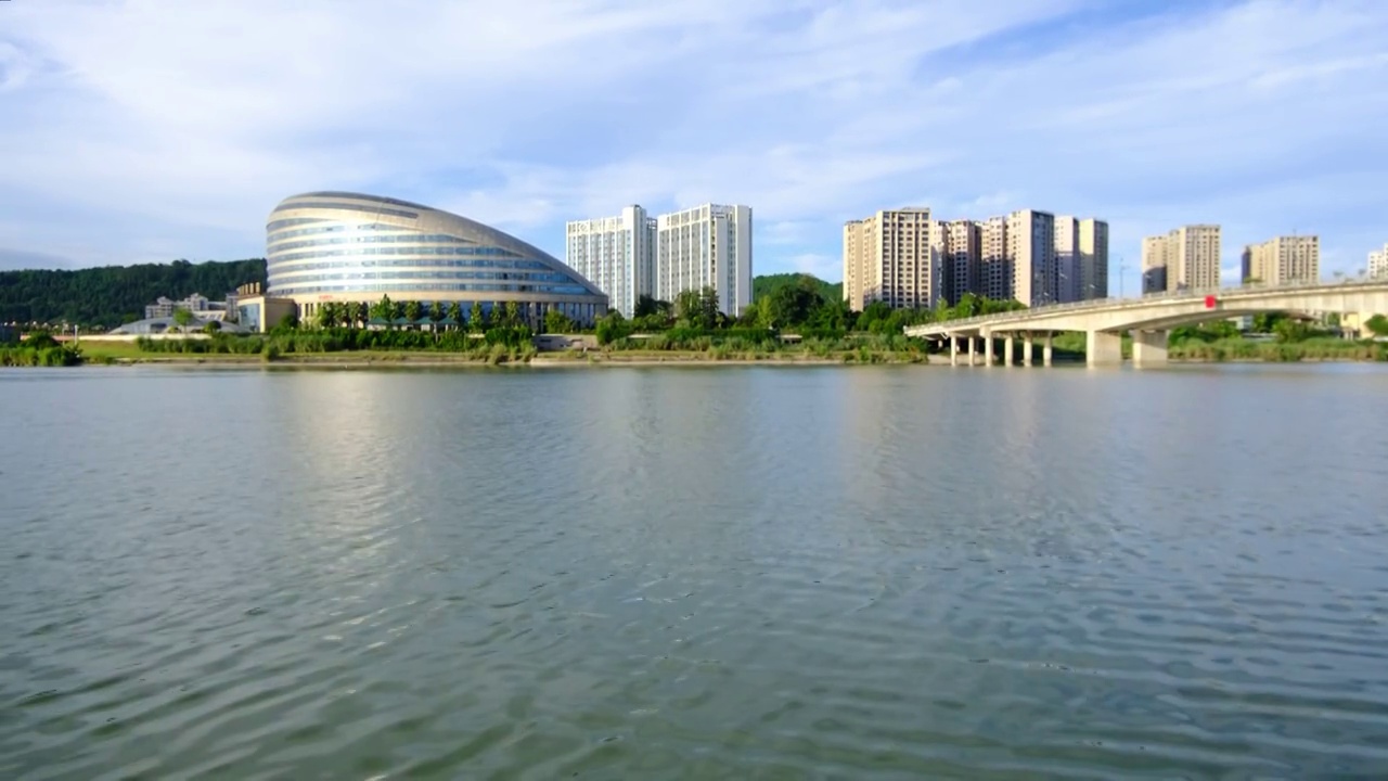 四川省绵阳市城市各种角度景观视频视频素材