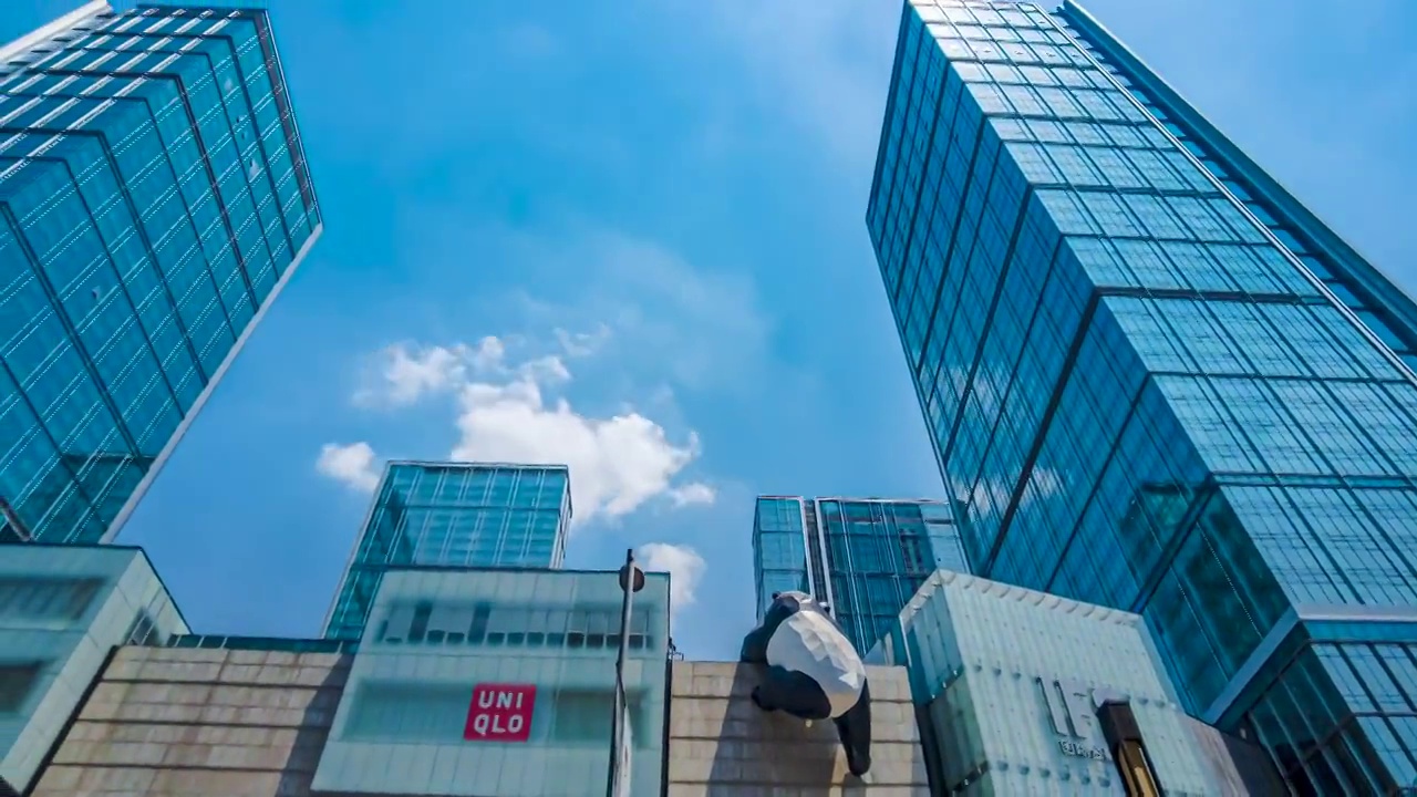 成都延时摄影-大疆POCKET2-成都春熙路IFS金融中心视频素材