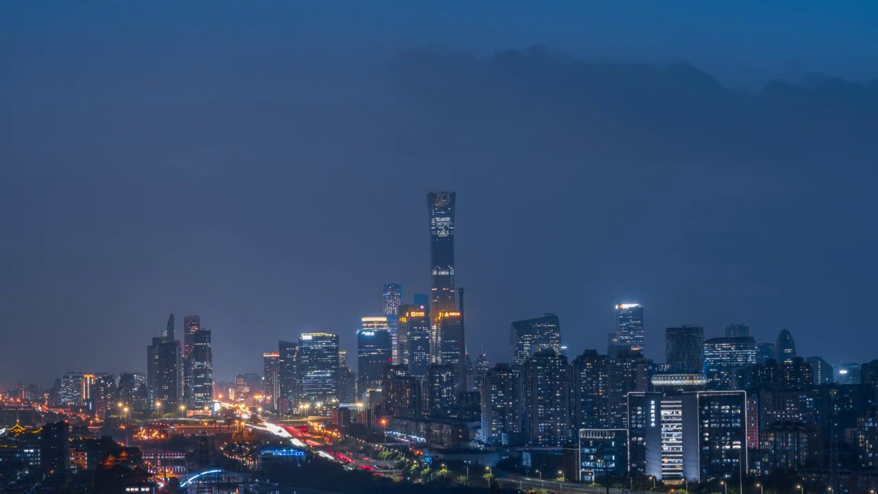 北京城市天际线日落延时视频素材