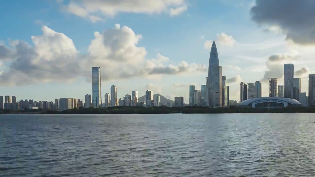 深圳湾后海企业超级总部建筑群风光视频素材