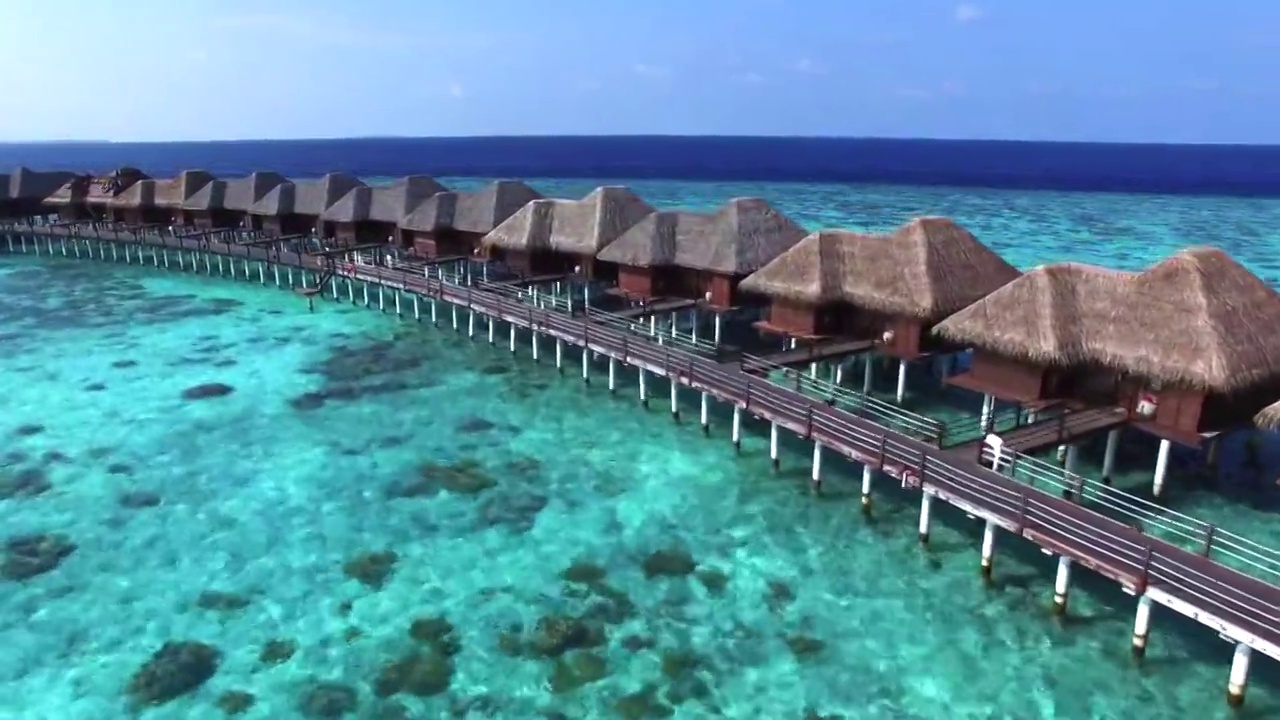 航拍世界著名旅游胜地印度洋岛国马尔代夫视频下载