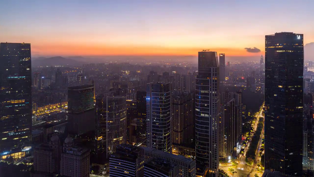广州塔-珠江新城商务区城市天际线视频素材