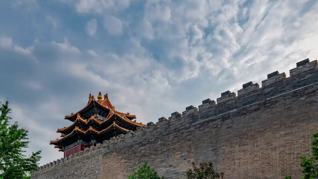 4K北京古建筑故宫角楼延时视频下载