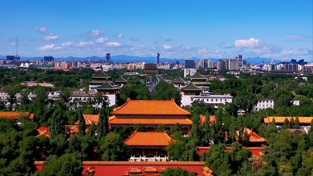 北京中轴线美景视频素材