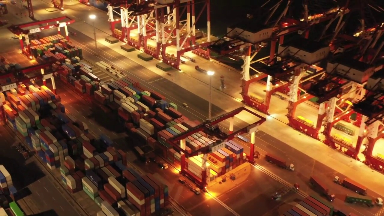 青岛港商用码头视频素材