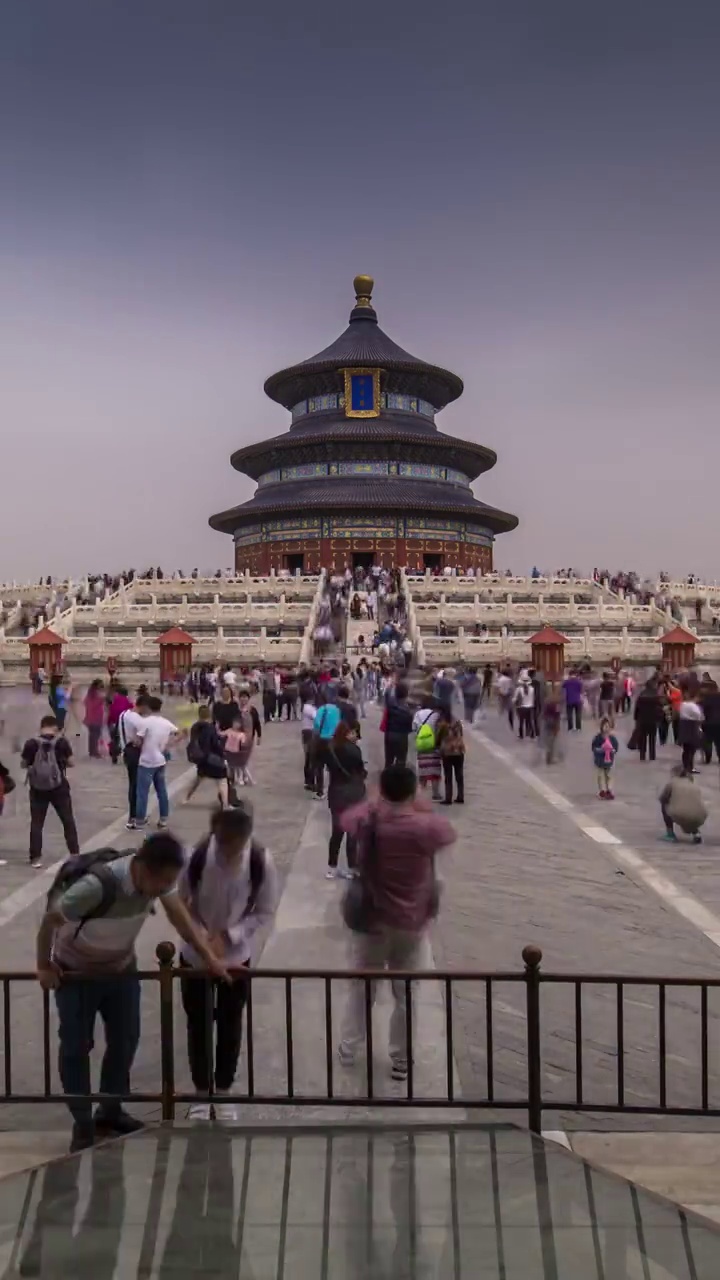 北京天坛祈年殿延时摄影视频素材