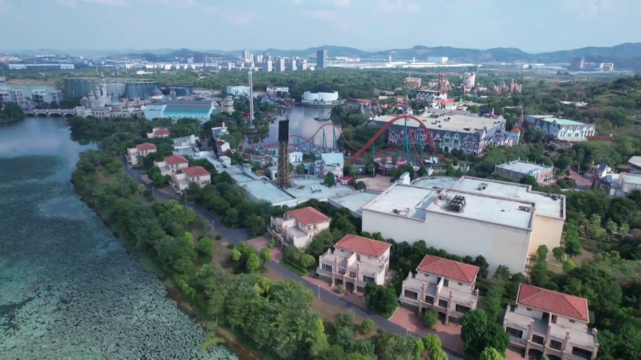 广西柳州柳东新区建筑航拍视频素材