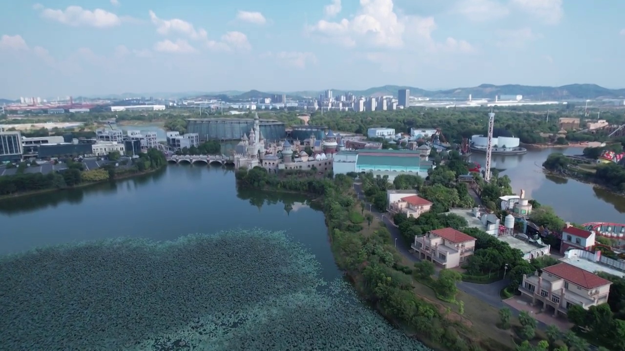 广西柳州柳东新区建筑航拍视频素材