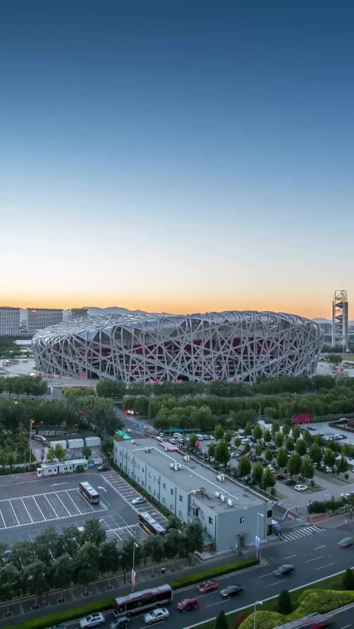 北京鸟巢风景视频素材