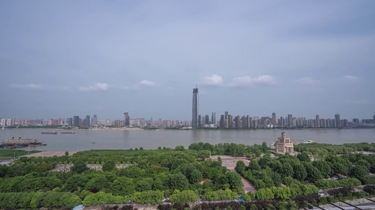 武汉武昌城市天际线视频素材