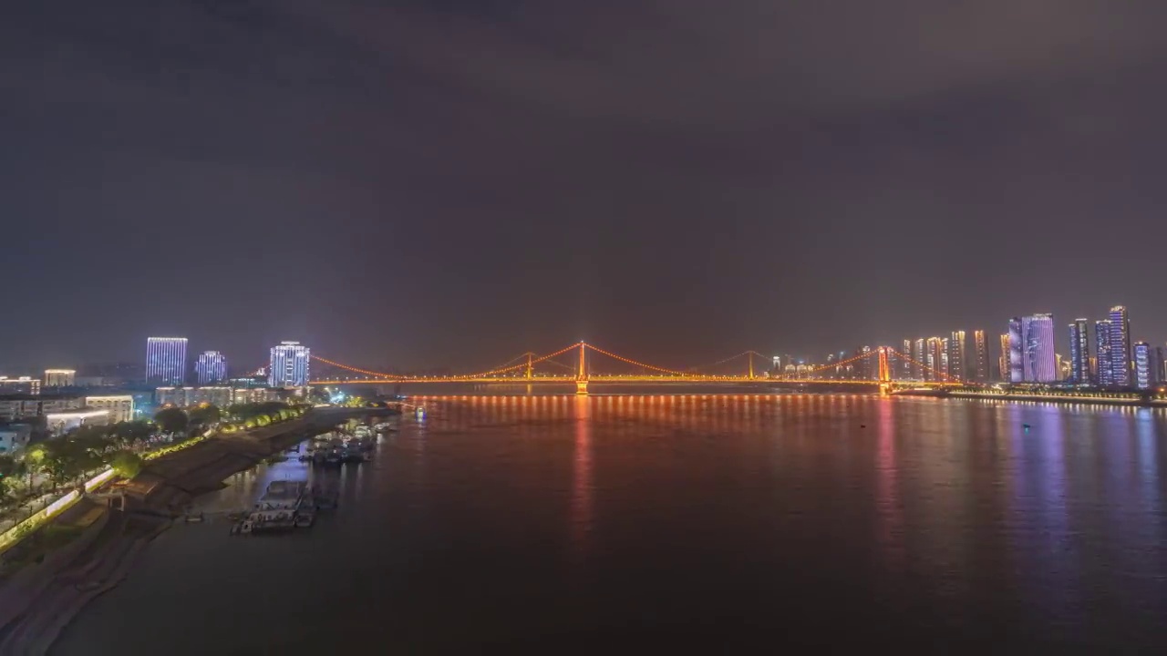 武汉城市夜景延时视频素材