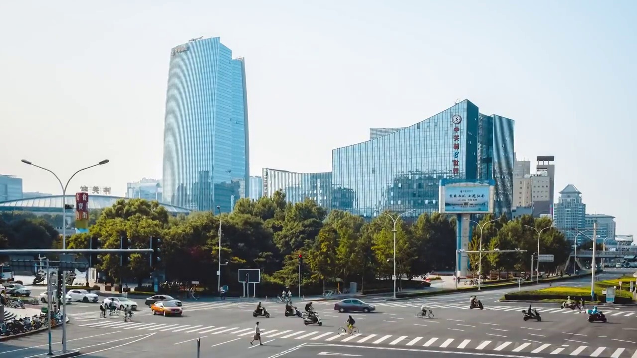 北京市海淀区中关村城市风光延时视频素材
