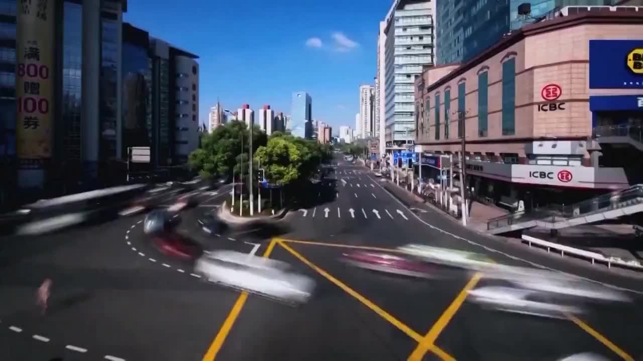 中国城市风光广角多角度视频素材