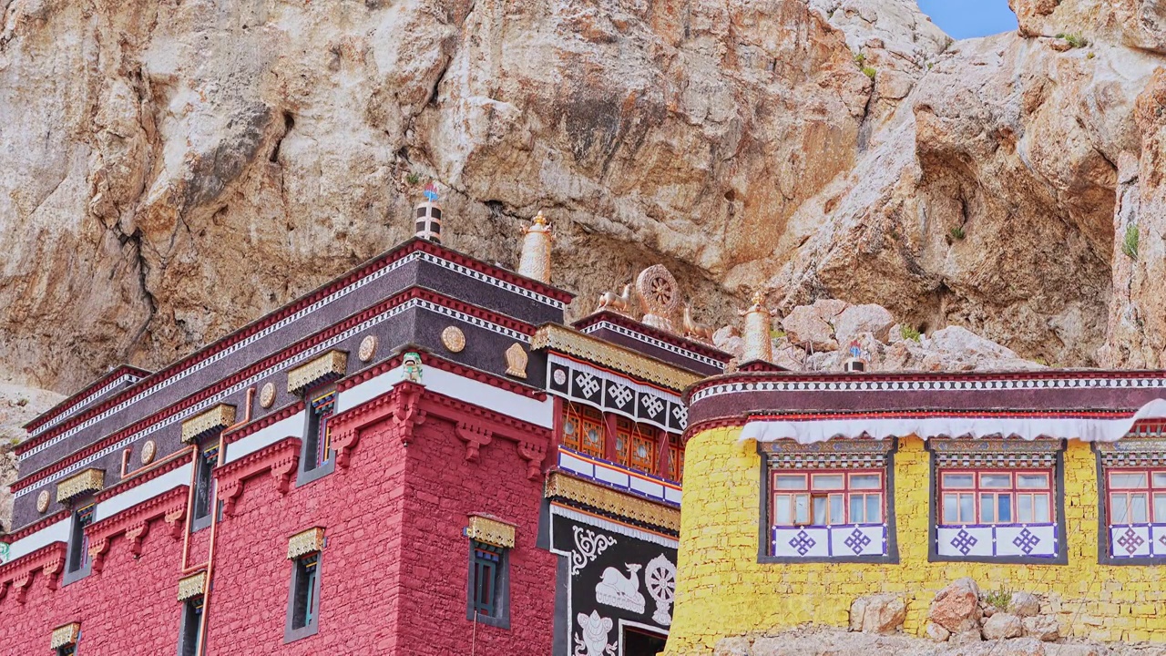西藏真桑悬空寺视频素材