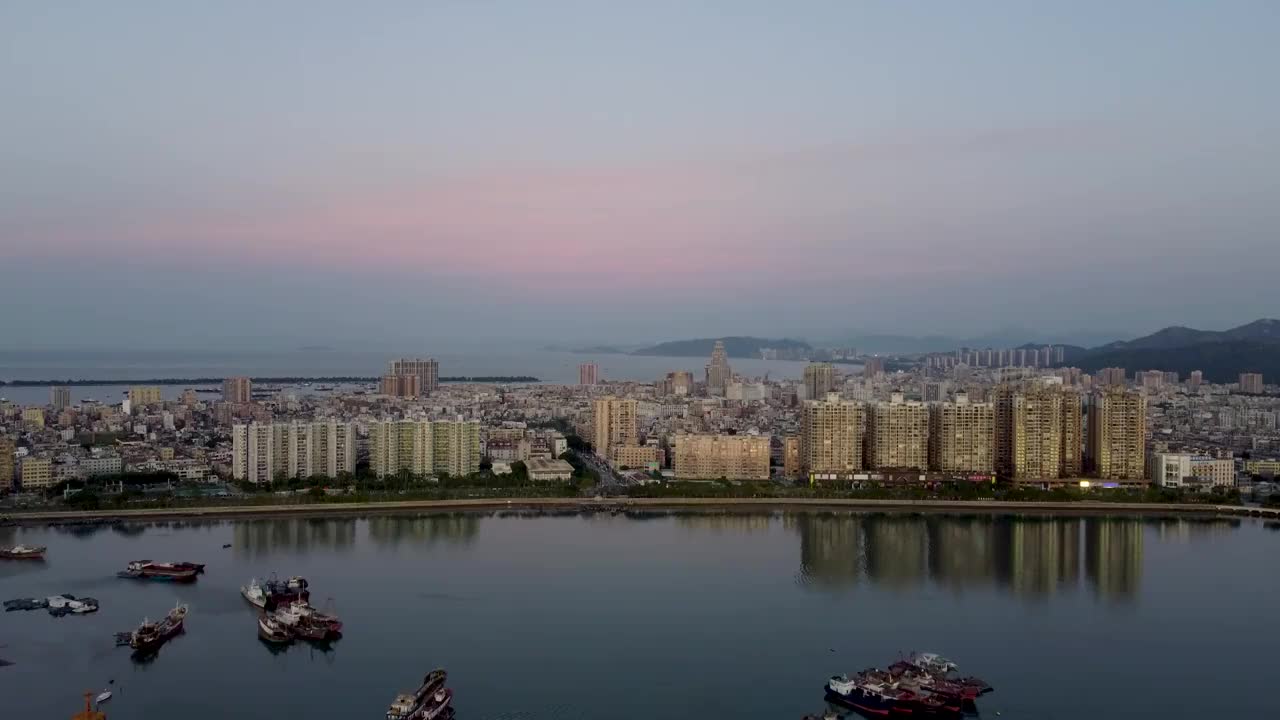 广东省汕尾城市航拍视频视频素材