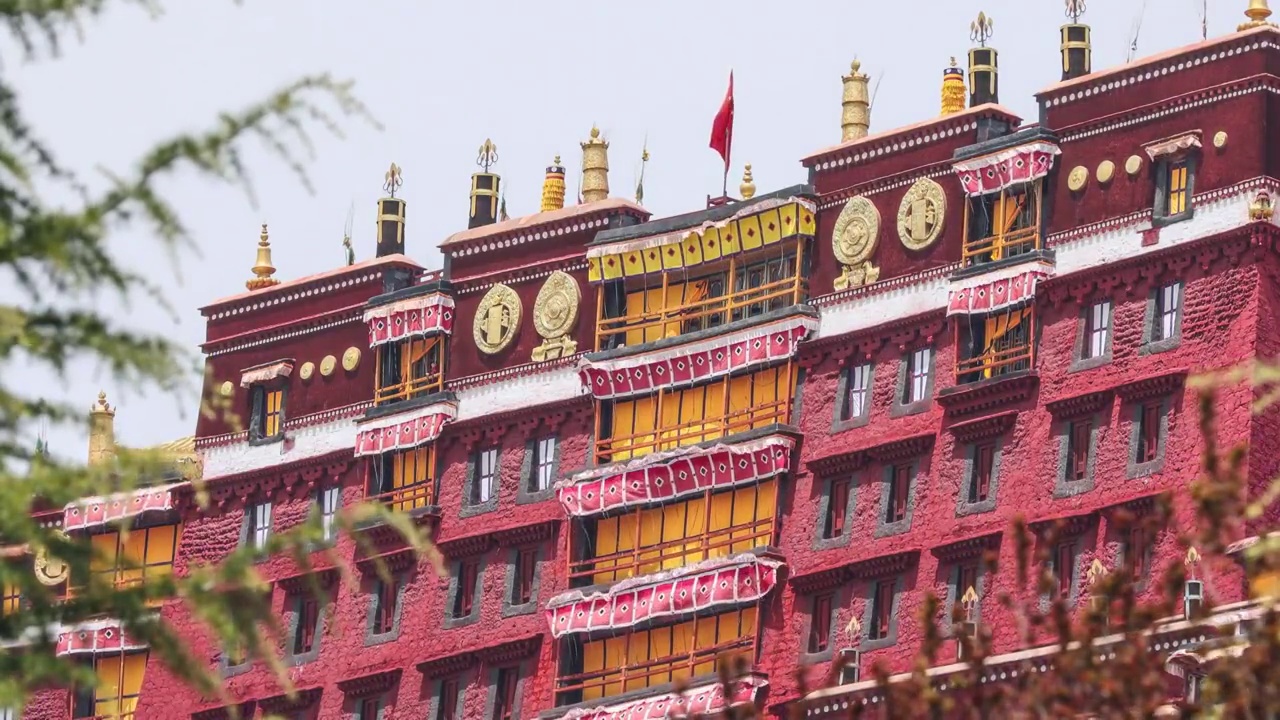 西藏拉萨布达拉宫风光视频素材