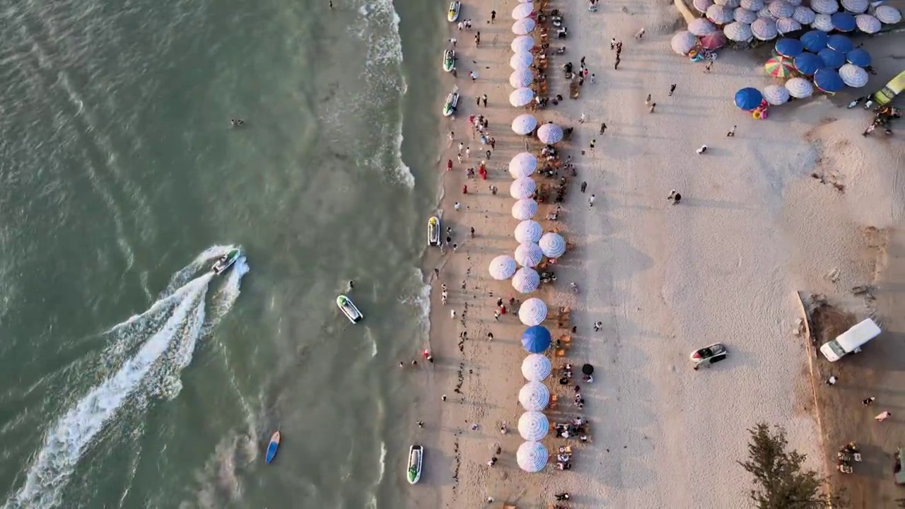 广西北海涠洲岛大海沙滩风光大疆航拍视频素材