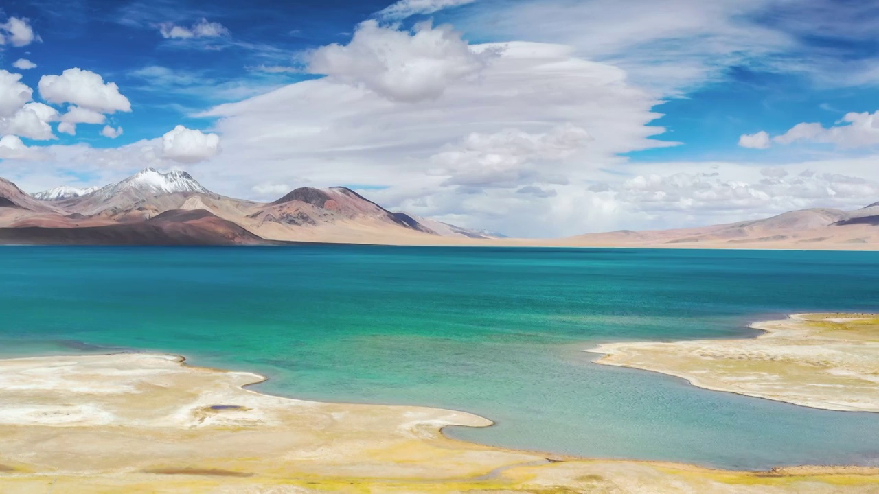 西藏阿里张乃措风光视频素材