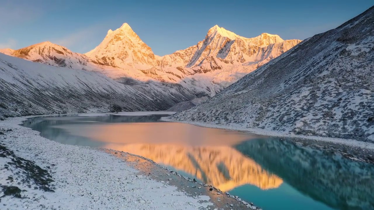 西藏山南白马琳措风光视频素材