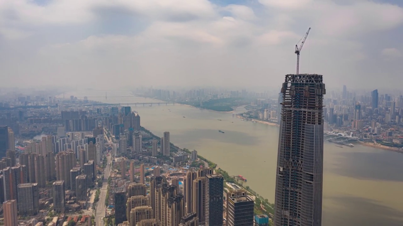 武汉城市航拍延时视频素材